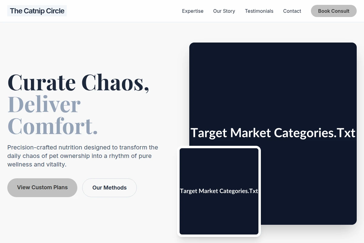 Kibble Target Market Categories.Txt