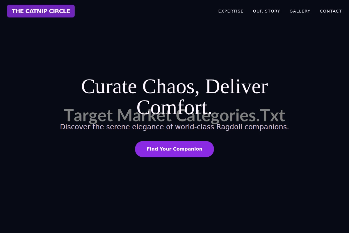 Ragdoll Target Market Categories.Txt
