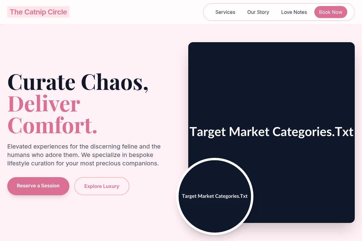 Whiskers Target Market Categories.Txt