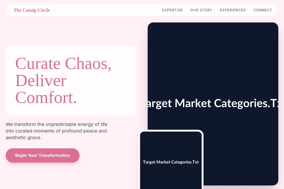 Feather-Wand Target Market Categories.Txt