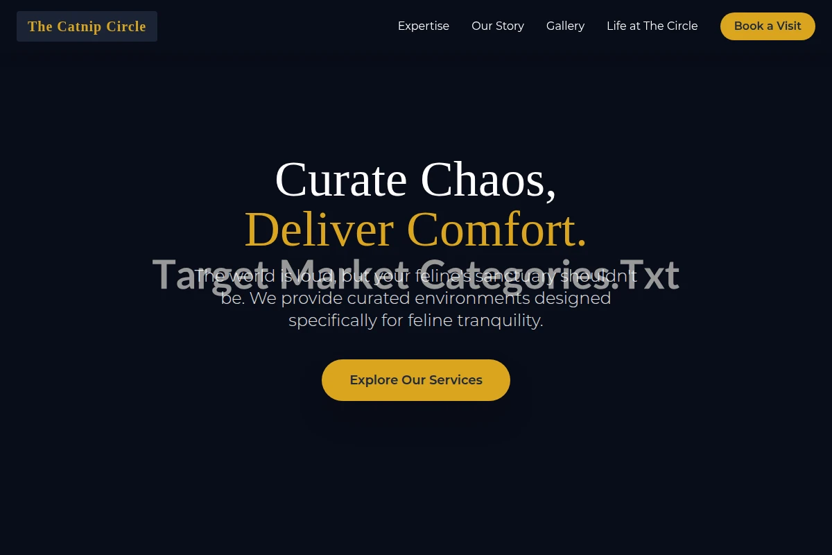 Purr-fect Target Market Categories.Txt