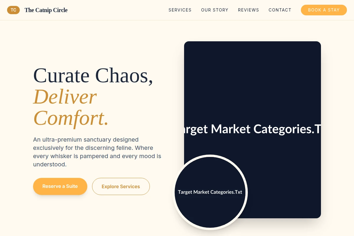Whiskers Target Market Categories.Txt