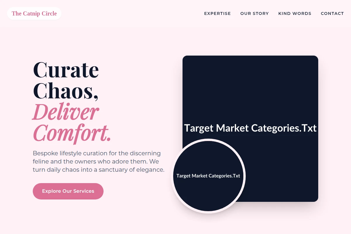 Purr-fect Target Market Categories.Txt